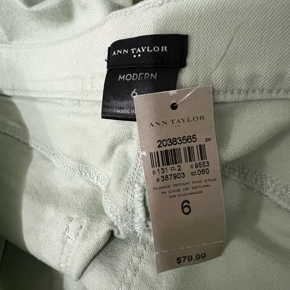 NWT ANN TAYLOR Modern Slim Ankle Length Jean Mint - Picture 7 of 9